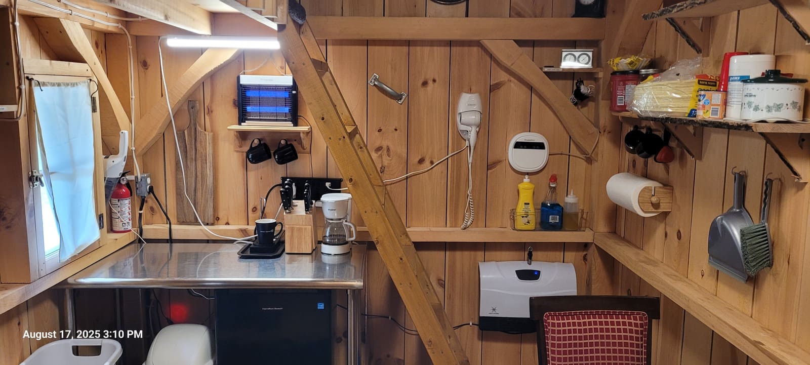 Inside the tiny home cabin near Grey County hiking trails