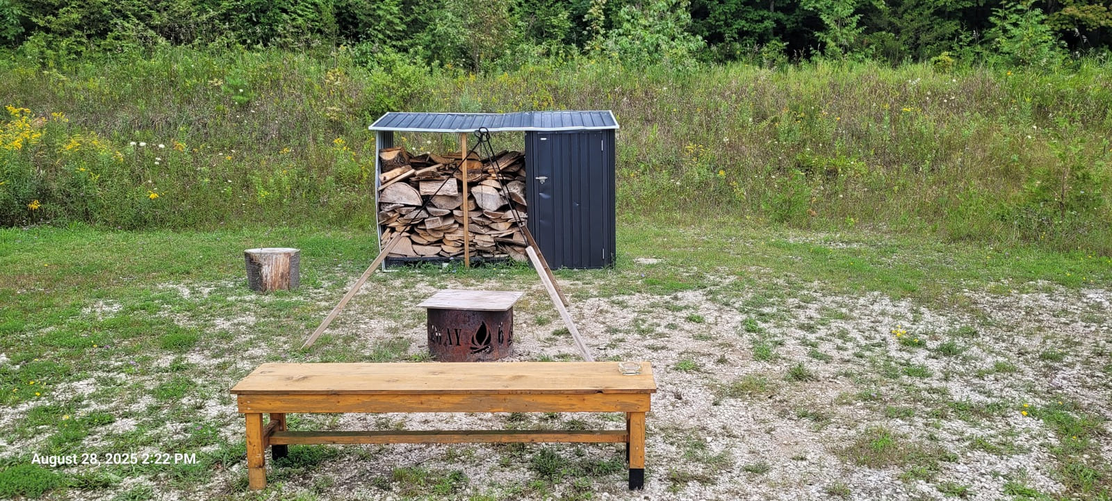 Firepit area at tiny home near Owen Sound and Port Elgin